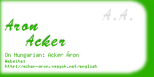 aron acker business card